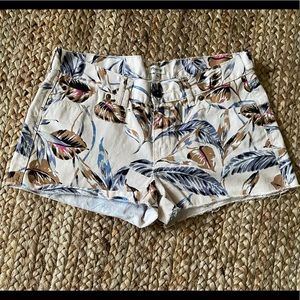 Madewell printed leaf shorts